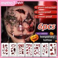 ราคา COD สติกเกอร์รอยสักรอยแผลเป็นฮาโลวีน 6 ชิ้น กันน้ำ สยองขวัญ แผลเปื้อนเลือด สติกเกอร์รอยสักชั่วคราวสำหรับงานปาร์ตี้ แบบใช้แล้วทิ้ง กันน้ำ MysticHearth metro1 (44273193037)