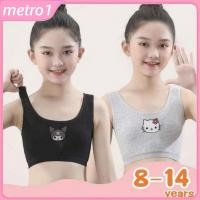 ราคา เสื้อชั้นในผ้าฝ้ายสวมใส่สบายสำหรับเด็กสาววัยรุ่น เสื้อกล้ามลายการ์ตูนระบายอากาศพร้อมแผ่นซับหน้าอก กางเกงชั้นใน Dropshipping ราคาถูก metro1 (43576180001)