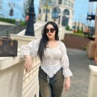 ราคา Maharani เสื้อหน้าv ผ้าMercy อก40 46 T127 (42856038601)