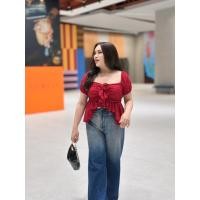 ราคา Maharani Moonlight Blossom เสื้อผ้าฉลุสาวอวบแขนตุ๊กตา อก 40 46 T130 (44113847131)