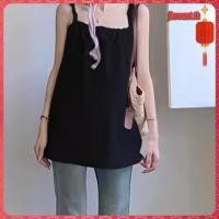 ราคา ชุดไปทะเลสาวอวบ ชุดไปทะเล โบว์ผูกเชือกผูกเชือกแขวนคอชุดเดรสสำหรับผู้หญิงฤดูร้อนขนาดเล็กหลวมแสดงกระโปรงผอม A สไตล์วันหยุดกระโปรงสั้น (55451343214)