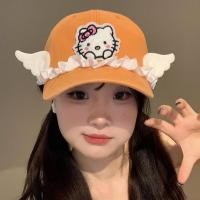 ราคา BEINIAN Y2K น่ารักการ์ตูน kitty Cat Wings เบสบอลหมวกหญิงฤดูร้อน Breathable หมวกบังแดด (42110460456)