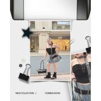 ราคา WP0092 พร้อมส่ง กระโปรงยีนส์พลีทสั้นทรงสวย (40218242461)
