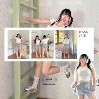 ราคา WP0036 พร้อมส่ง กระโปรงยีนส์ มีกางเกงซับใน ติดลูกไม้ (28221660951)