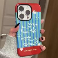 ราคา ฟิล์มเคสโทรศัพท์แบบสองในหนึ่ง เข้ากันได้กับ iPhone 14 15 16 Pro Max 14 15 Plus 7 Plus 8 Plus โทรศัพท์ 11 12 13 Pro Max iPhone 11 12 13 Pro 7 Plus 8 Plus Apple XS Max สไตล์ Ins สเก็ตบอร์ด สุนัขพันธุ์ดั