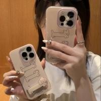 ราคา ไอเอ็มดี เคสโทรศัพท์รูใหญ่สีขาวพร้อมขาตั้งสุนัข ใช้ได้กับไอโฟน 14 15 16 โปรแม็กซ์ 14 15 พลัส 7 พลัส 8 พลัส โทรศัพท์ 11 12 13 โปรแม็กซ์ ไอโฟน 11 12 13 โปร 7 พลัส 8 พลัส แอปเปิ้ล XS แม็กซ์ สีชมพู สุนัข 