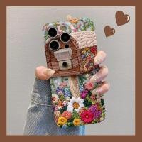 ราคา ฟิล์มเคสโทรศัพท์เคสแข็ง Frosted เหมาะสําหรับ iPhone 14 15 16ProMax 14 15plus 7Plus 8Puls โทรศัพท์ 11 12 13ProMax iPhone 11 12 13Pro 7Plus 8Puls Apple xsmax Retro ดอกไม้ Bush (29235967007)