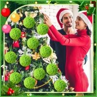 ราคา เครื่องประดับต้นคริสต์มาส ลูกบอลตกแต่งตามฤดูกาล สีเขียวและตุ๊กตาบอล สำหรับตกแต่งหน้าต่างในเทศกาลคริสต์มาส (44474446142)