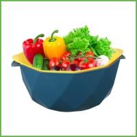 ราคา ห้องครัวกระชอนชุดชาม Double Layer กระชอน Dual Handles Multiuse กระชอนผักผลไม้ซักผ้า dyrfth (28042630735)