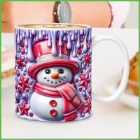 ราคา แก้วกาแฟคริสต์มาสเซรามิค 3D แก้วคริสต์มาส 3D Snowman Design Drinkware พร้อมที่จับสําหรับชาช็อกโกแลต dyrfth (24697682446)