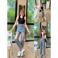ราคา SIRINAN STUDIO SRN 812 JEANS กางเกงยีนส์ ทรงบอยมาแล้วจ้าาาา เอวสูงผ้าไม่ยืด (28719227968)