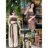 ราคา NICHCHA NC 31530 Set3ชิ้นลุคคุมโทนน้ำตาลครีม น่ารักเทสดีสุดๆไปเลยคะสาวๆๆๆ ผ้านำเข้าทั้งชุด ทร (45650395050)