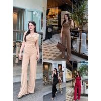 ราคา THONGSUK TS 92339 ชุดเซทคอถ่วงกับกางเกงขายาวเอวสูงทรงสวย เนื้อผ้านิ่มยืด เด้ง ใส่คู่กันคือสวย หรู (42700531895)