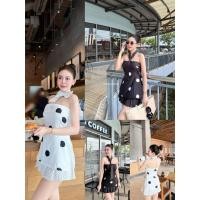 ราคา GOODLUCKSHOP GLS 32720 ชุดเซ็ทจับคู่สลับลายเสื้อ กระโปรง เกาะอกคู่กระโปรงจับจีบรอบ (42065023365)