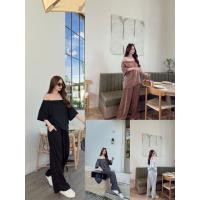 ราคา SHEENY SN 24631 เสื้อเปิดไหล่ชิคๆ จะเปิด 2 ข้าง หรือข้างเดียวก็ปัง กางเกงขายาว 41 นิ้ว ขาไม่ลอย ไม่เต่อ ผ้าไม่หนา (41457471481)