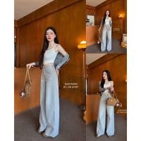 ราคา SOMTAWIN STW 5862 JEANS กางเกงยีนส์ทรงกระบอกใหญ่ผ้าไม่ยืด ใส่สบาย มาพร้อมดีเทล แต่งเฟดด้านหน้าขาสีเทา (29423077735)