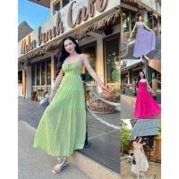 ราคา GOODLUCKSHOP GLS 4476 เดรสยาว ดีเทลแหวกอกเล็กน้อย ด้านหลังผูก โชว์แผ่นหลังสวยๆ ออกแนวสายหวานแสนซน (29034371697)