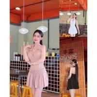 ราคา GOODLUCKSHOP GLS 5263 มินิเดรส ดีเทลเปิดโชว์หลัง กระโปรงจับจีบช่วงล่าง ผ้ายืดร่องใหญ่ มีเข็มขัดดอกไม้เพิ่มความเก๋ (27624261771)