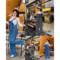 ราคา WSHOP WS 3302 JEANS เอี๊ยมยีนส์ขายาวสีดำฟอกแต่งกระเป๋าด้านหน้า สายเอี๊ยมปรับระดับได้หลายระดับ ผ้าหนางานสวย (24041211728)