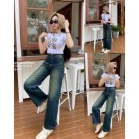 ราคา SIRINAN STUDIO SRN 9419 JEANS กางเกงยีนส์ขากระบอกใหญ่เอวต่ำ ผ้าไม่ยืด แอดหาผ้าที่ดีที่สุดมากให้ (25088965924)