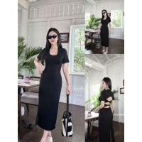 ราคา GOODLUCKSHOP GLS 5748 เดรสยาว ดีเทลซ่อนความแซ่บ ด้านหน้าเรียบร้อยกุลสตรีไทย ด้านหลังแหวกเว้าพอหอมปากหอมคอ ผ้ายืดเรยอน (29915141786)