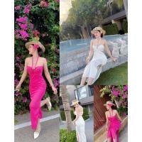 ราคา GOODLUCKSHOP GLS 9466 เดรสผ้าฉลุลายหัวใจ ดีเทลแต่งอกห่วงตัวVมุกด้านหน้า ชุดเที่ยวทะเล ชุดไปทะเล ชุดเที่ยวคาเฟ่ (26215421252)