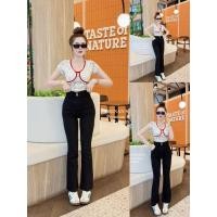 ราคา ป้ายSIRINAN STUDIO SRN 193 2 JEANS เอวสูงปรี๊ดดดด สีดำสนิด ดีเทลกระเป๋าหน้า ขาม้า ปลายขาแต่งขาด (29559491700)