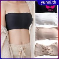 ราคา เสื้อชั้นในแบบชิ้นเดียวไร้รอยต่อผ้าไหมน้ำแข็งไร้รอยต่อสำหรับผู้หญิง เสื้อชั้นในแบบไม่มีโครง เสื้อชั้นในแบบเกาะอก Bandeau ชุดชั้นในระบายอากาศได้ สำหรับผู้หญิง เสื้อผ้า Yunni th (56300539844)