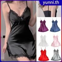 ราคา ชุดนอนคอวีลูกไม้ใหม่ 2025 น้ำหนักเบาและระบายอากาศได้ดีพร้อมโลโก้ลูกไม้ ชุดนอนใส่อยู่บ้านเนื้อนุ่มสบาย Yunni th (55901204689)