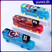 ราคา กล่องดินสอโลหะอเนกประสงค์อเนกประสงค์สำหรับเด็ก Disney Kids Learn Pencil Case ลายรถไฟสองชั้นลายการ์ตูน สำหรับโรงเรียนประถม Yunni (42254332776)