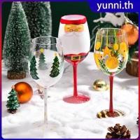ราคา แก้วไวน์คริสต์มาส ซานตาคลอส ใบสน ไวน์แดง แก้วคริสต์มาส สำหรับไวน์ แชมเปญ น้ำผลไม้ Yunni th (48900752583)