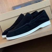 ราคา โรงงานสไตล์คู่สูงรุ่น Slip On Soft Sole Casual รองเท้าหนังแท้สบายอเนกประสงค์รองเท้าไม่มีส้น LP lp Loro Piana Piana 2025 รุ่นใหม่ (44221040381)
