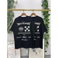 ราคา OFF WHITE กลับตัวอักษรรูปแบบลูกศรพิมพ์โลโก้คอกลมแขนสั้น 25ss สินค้าใหม่ผ้าฝ้ายแท้ผู้ชายผู้หญิงสไตล์เดียวกันเสื้อยืด Bottoming เสื้อยืดลําลอง OS รุ่นหลวมครึ่งแขนขนาดใหญ่ JPH2 (53851328347)