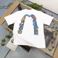 ราคา เสื้อยืดแขนสั้นลายปลาคาร์ฟ สำหรับทุกเพศ ทรงหลวม สีดำหรูหรา ผลิตจากผ้าฝ้ายแท้คุณภาพสูง 250g (51801318731)
