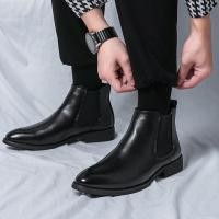 ราคา แฟชั่นรูปแบบหนังงูเชลซีรองเท้าผู้ชายชี้สูงด้านบนรองเท้าหนังอินเทรนด์สบายๆลื่นบนรองเท้าทํางานLP Piana Loro Piane ไม่มีโลโก้เครื่องหมายน้ํา (41624530877)