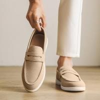 ราคา 2025 รองเท้าโลฟเฟอร์หนังกลับสําหรับผู้ชายรุ่นใหม่ Slip On Lazy Shoes Casual Mens Shoes B 6LP lp Loro Piana 2025 ใหม่ (24247148757)