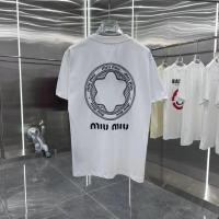 ราคา Miu Miu แขนครึ่งเสื้อยืดผ้าฝ้ายแท้ ออกแบบคอกลม พิมพ์โลโก้ พร้อมลายวงกลม สำหรับทั้งชายและหญิง ใหม่ฤดูใบไม้ผลิ (48401348397)