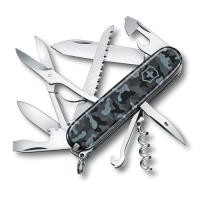ราคา VICTORINOX Huntsman Navy Camouflage Swiss Army Knife Multi Tool for Disaster Preparedness Climbing Hiking and Camping Equipped with Scissors and Saw featuring 15 functions Swiss made compact and versa