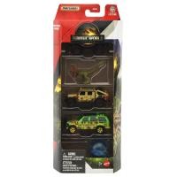 ราคา Matchbox Jurassic World 5 Pack Assorted Vehicle Toys Mini Cars 4 cars and 1 Dinosaur Mini Figure for ages 3 and up Multi JGL60 (41905977080)