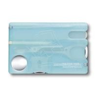 ราคา VICTORINOX SwissCard Nail Care Ice Blue Transparent with Glass Nail File and Scissors 13 Functions Compact Emergency Tool (25295574524)