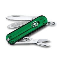 ราคา VICTORINOX Classic SD Classic Colors green translucent Swiss Army Knife multifunctional knife emergency supplies outdoor camping with scissors and flathead screwdriver equipped with 7 functions Swiss 
