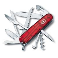 ราคา VICTORINOX Huntsman Swiss Army Knife Translucent Red Multi Functional Emergency Tool for Mountaineering Hiking and Camping featuring Scissors and Saw equipped with 15 functions Swiss made Multi Tool s