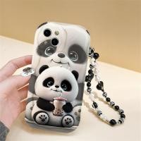 ราคา ชานม Panda สร้อยข้อมือเคสโทรศัพท์สําหรับ Infinix hot 40i 12i 20 PLAY 20i 30 PLAY 30i 9 PRO 10 11 PLAY note 12 30 PRO smart 5 6 PLUS 6 HD 7 8 HD 8 HD PLUS SPARK GO 2023 2024 X (27476081618)