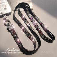 ราคา เชือกเส้นเล็กโทรศัพท์มือถือ Cross body Sequined กระพริบเพชรประณีตจี้ผู้หญิงดูดีที่สวยงามรุ่นกว้าง Strap (56700689713)