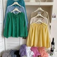 ราคา ฤดูร้อนแขนบอลลูนย้อนยุครีสอร์ทสไตล์ผ้าฝ้ายผ้าลินินครีมกันแดดเสื้อผู้หญิง (26225917527)