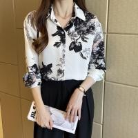 ราคา เสื้อเชิ้ตแขนยาว ผ้าซาติน พิมพ์ลาย แบบเรียบง่าย สไตล์เกาหลี เรโทร เหมาะกับฤดูใบไม้ร่วง สําหรับผู้หญิง (21684844919)