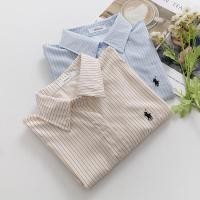 ราคา ในฤดูใบไม้ผลิและฤดูใบไม้ร่วงสวมเสื้อเชิ้ตผ้าฝ้ายแขนยาวปักม้าลายทางเกาหลีย้อนยุคและเสื้อเบลาส์ (25638544001)