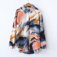 ราคา ฤดูใบไม้ร่วงใหม่ย้อนยุคมัดย้อมออกแบบความรู้สึกเฉพาะสไตล์ต่างประเทศระดับไฮเอนด์เสื้อเชิ้ตผ้าซาตินฝรั่งเศสผู้หญิง (20346044705)