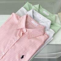 ราคา ในฤดูใบไม้ผลิและฤดูใบไม้ร่วงสวมเสื้อเชิ้ตผ้าฝ้ายแขนยาวปักม้าลายทางเกาหลีย้อนยุคและเสื้อเบลาส์ (29567974590)