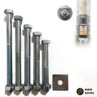 ราคา น๊อตจับเสา น็อตจับเสาไฟฟ้า น๊อตจับเสาไฟฟ้า น๊อตจับแร็คช่อง 5 8 5หุน ยาว 6 7 8 9 10 12 นิ้ว พร้อมแหวนและตัวเมีย (28174216035)